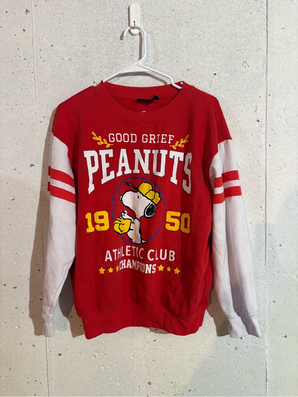 Peanuts “Athletic Club Champions” Pullover Sweatshirt | Size: Medium